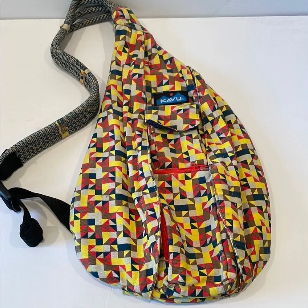 Kavu Red and Yellow Backpack Vibrant Design